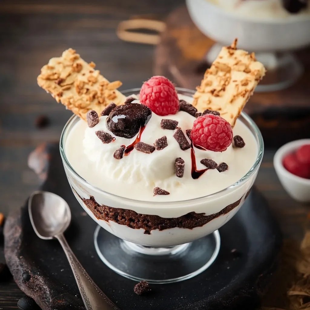 Geschmolzener Schneemann Dessert im Glas