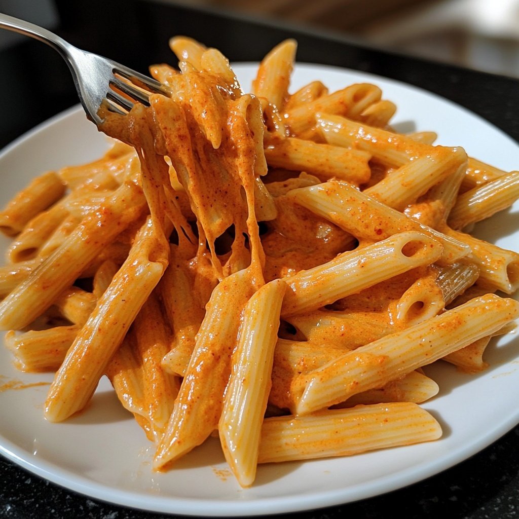 Penne mit cremiger Paprikasauce