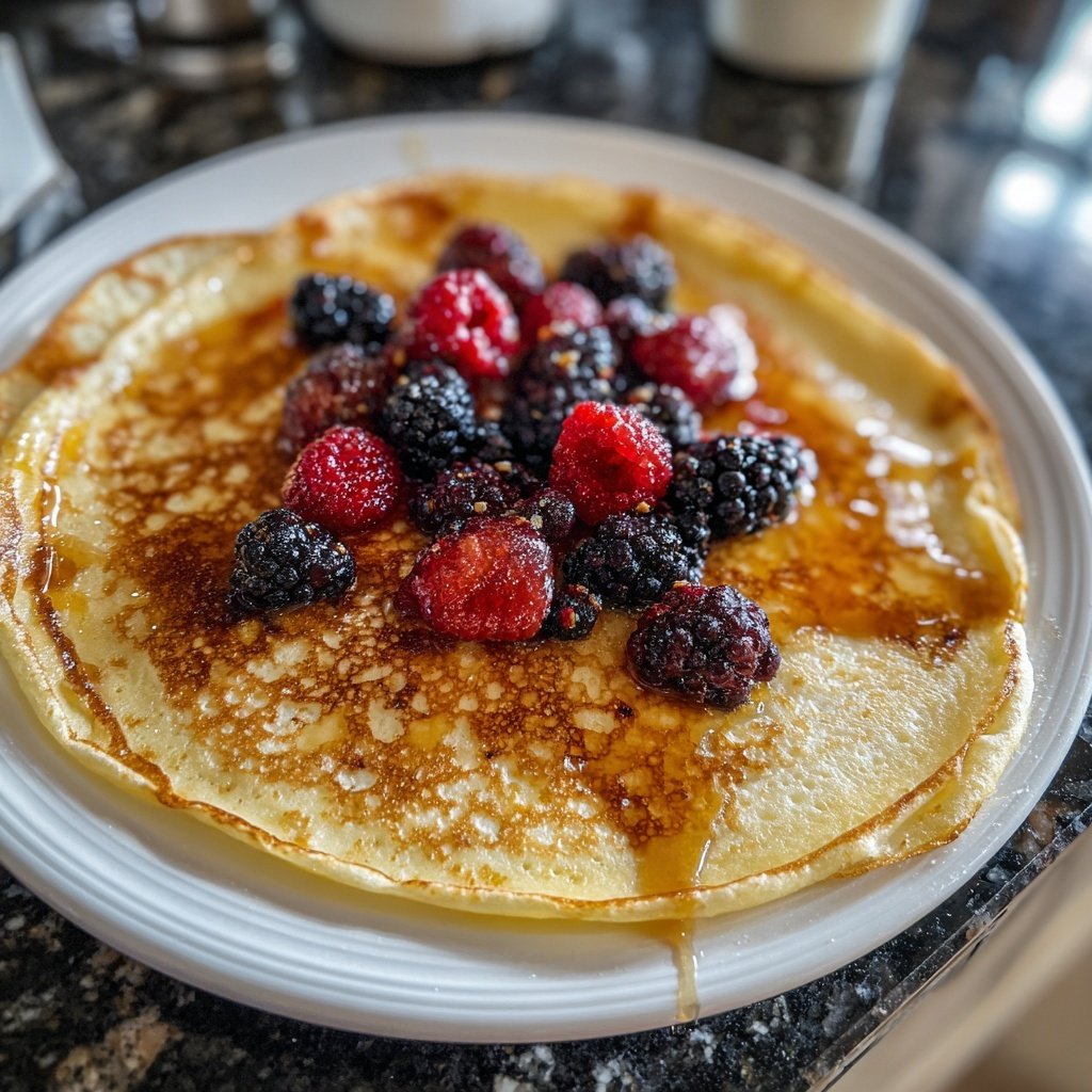 Pfannkuchen dünn ausgebacken