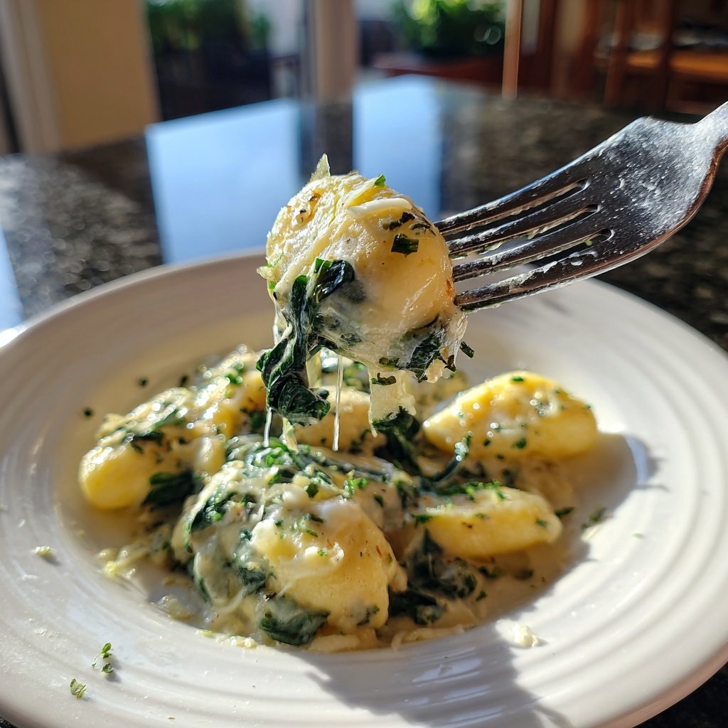 Gnocchi mit Spinat und Zitronensahne