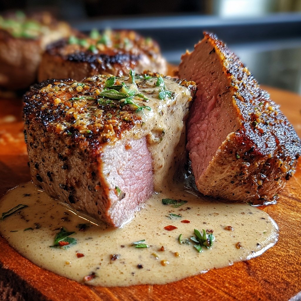 Rinderfilet mit Pfefferrahm