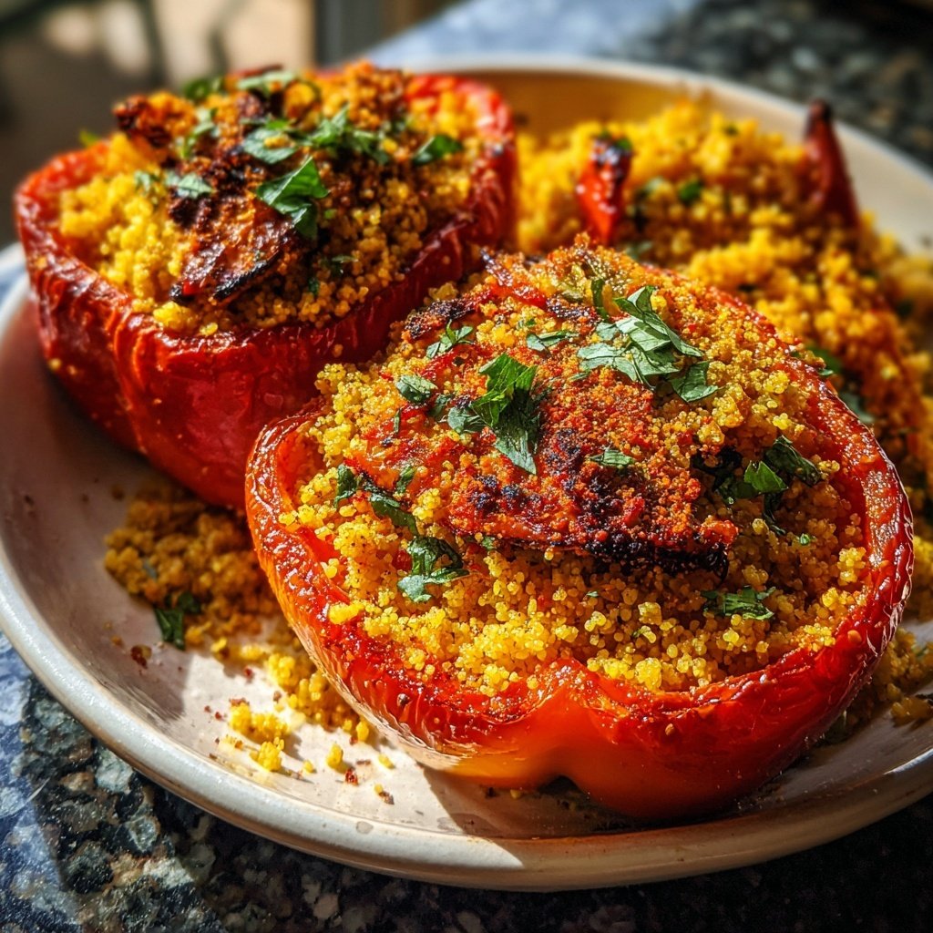 Gefüllte Paprika mit Couscous
