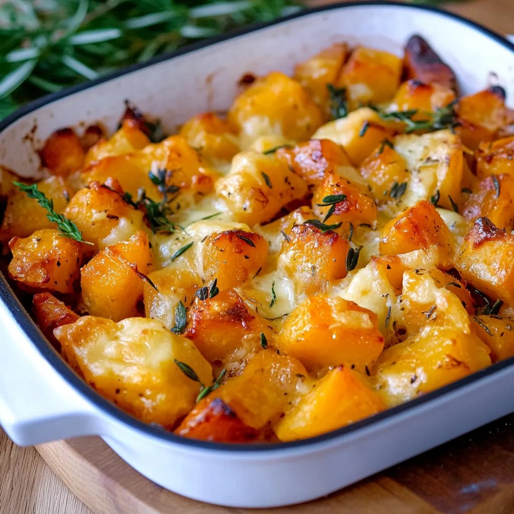 Gnocchi Kürbis Auflauf mit Lauch