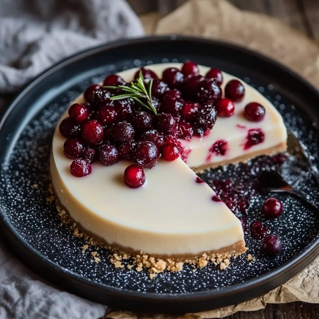 Spekulatius-Panna Cotta-Tarte mit Cranberries